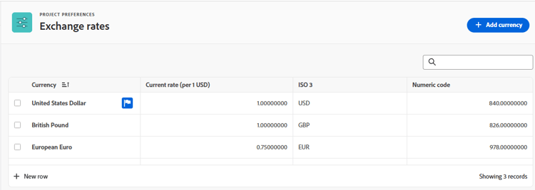 Beispiel für eine erweiterte Liste