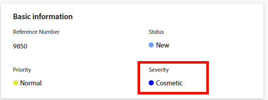 Schweregrad des Problems