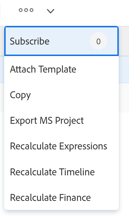 Mehr Menü erweitert