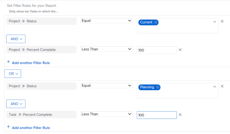 Legacy filter Builder