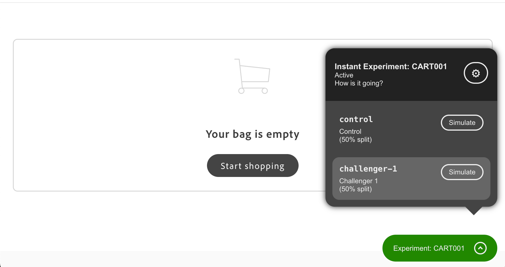 Preview the experiment