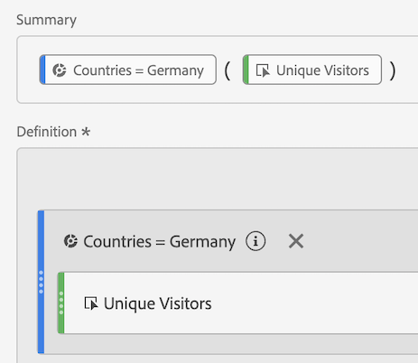 セグメント化指標 Adobe Analytics