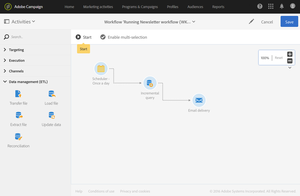 Configurações de workflow