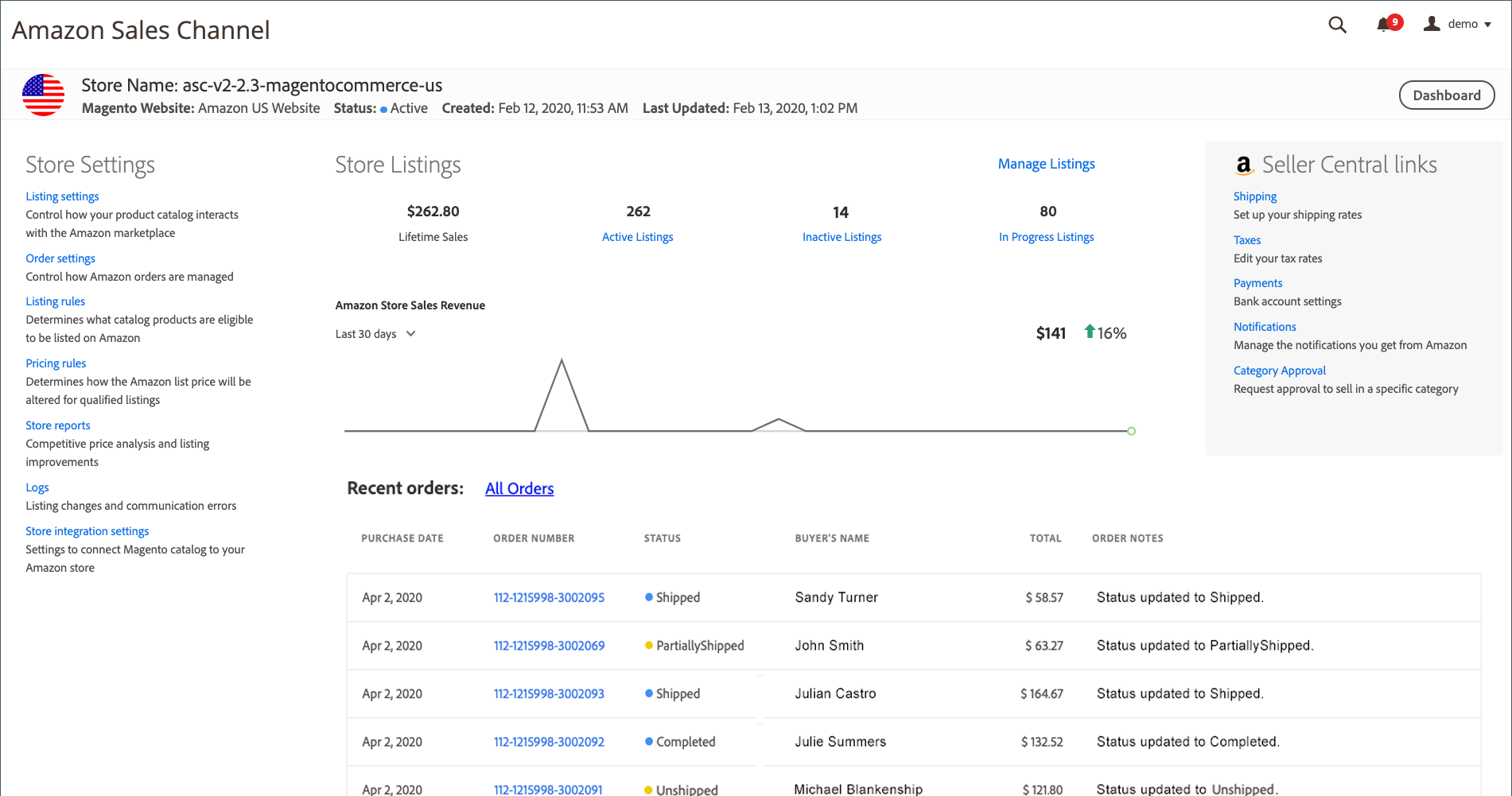 Amazon商店功能板 Adobe Commerce
