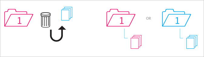 보관 위치에서 복원된 콘텐츠