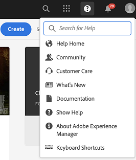 標題中的幫助菜單