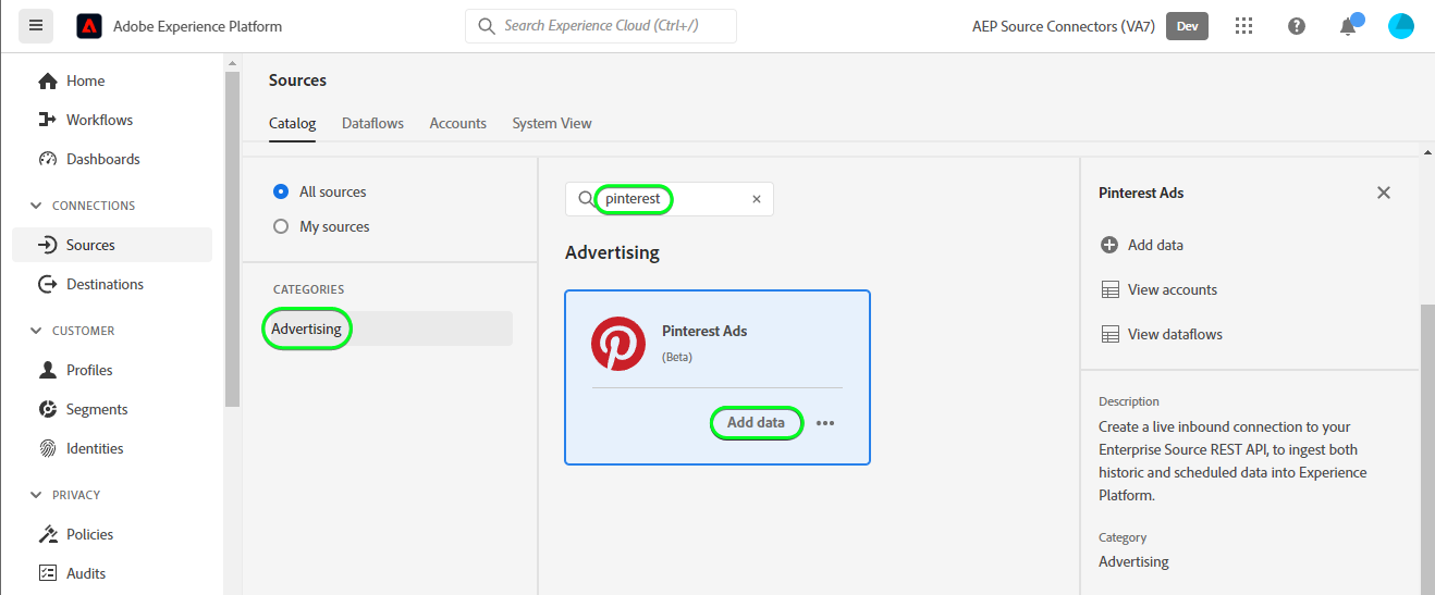 在ui中建立apache Hdfs來源連線 Adobe Experience Platform