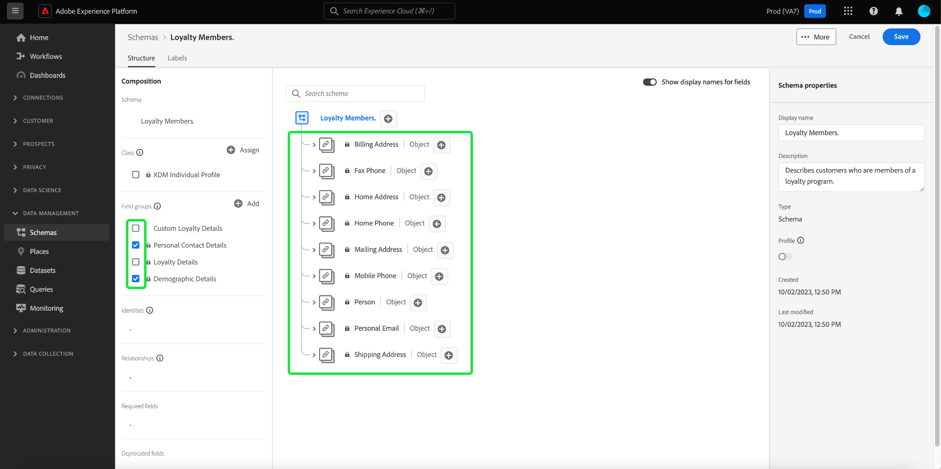 Een Schema Maken Met De Schema-Editor | Adobe Experience Platform