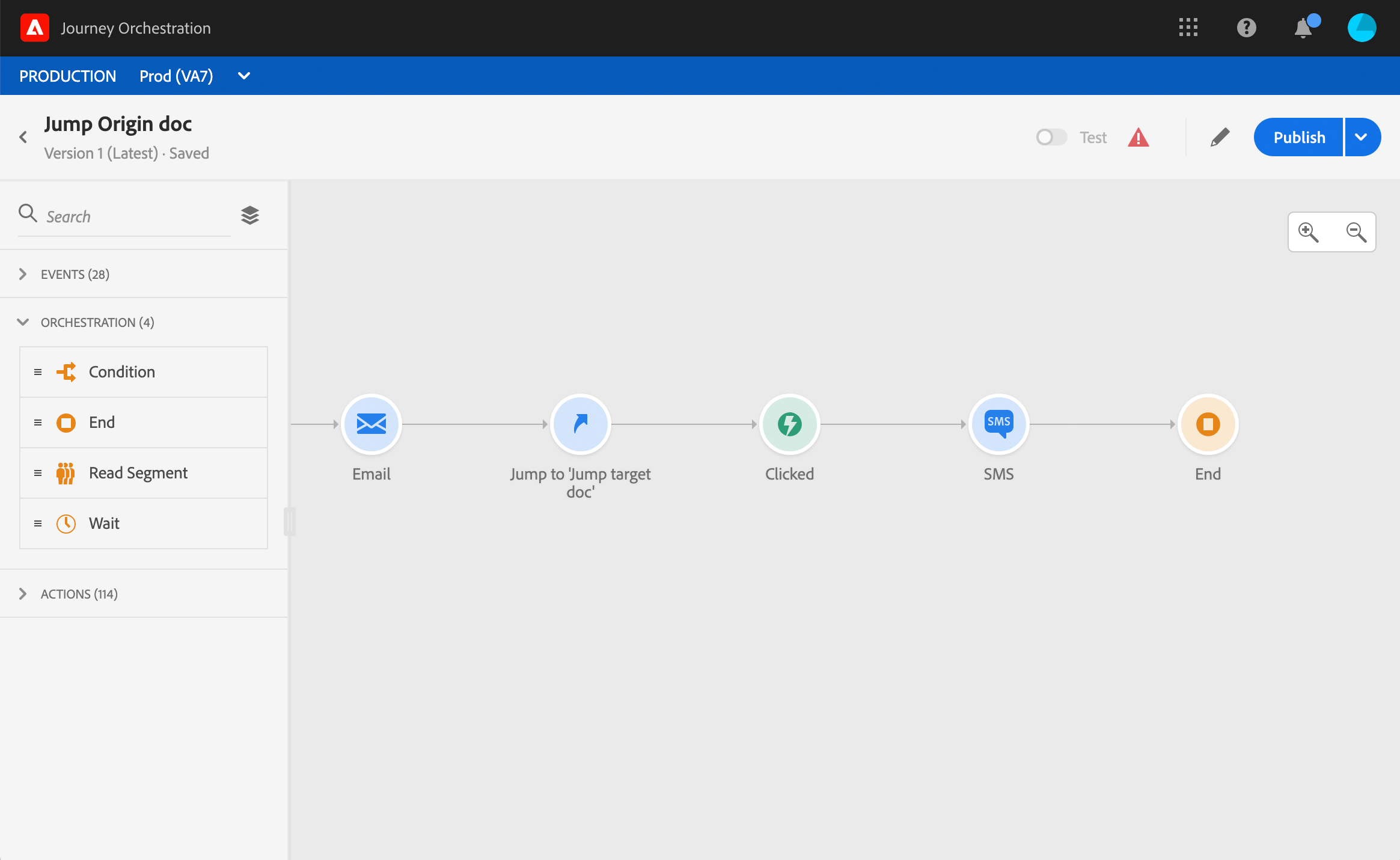 从一个历程转到另一个历程 Adobe Journey Orchestration