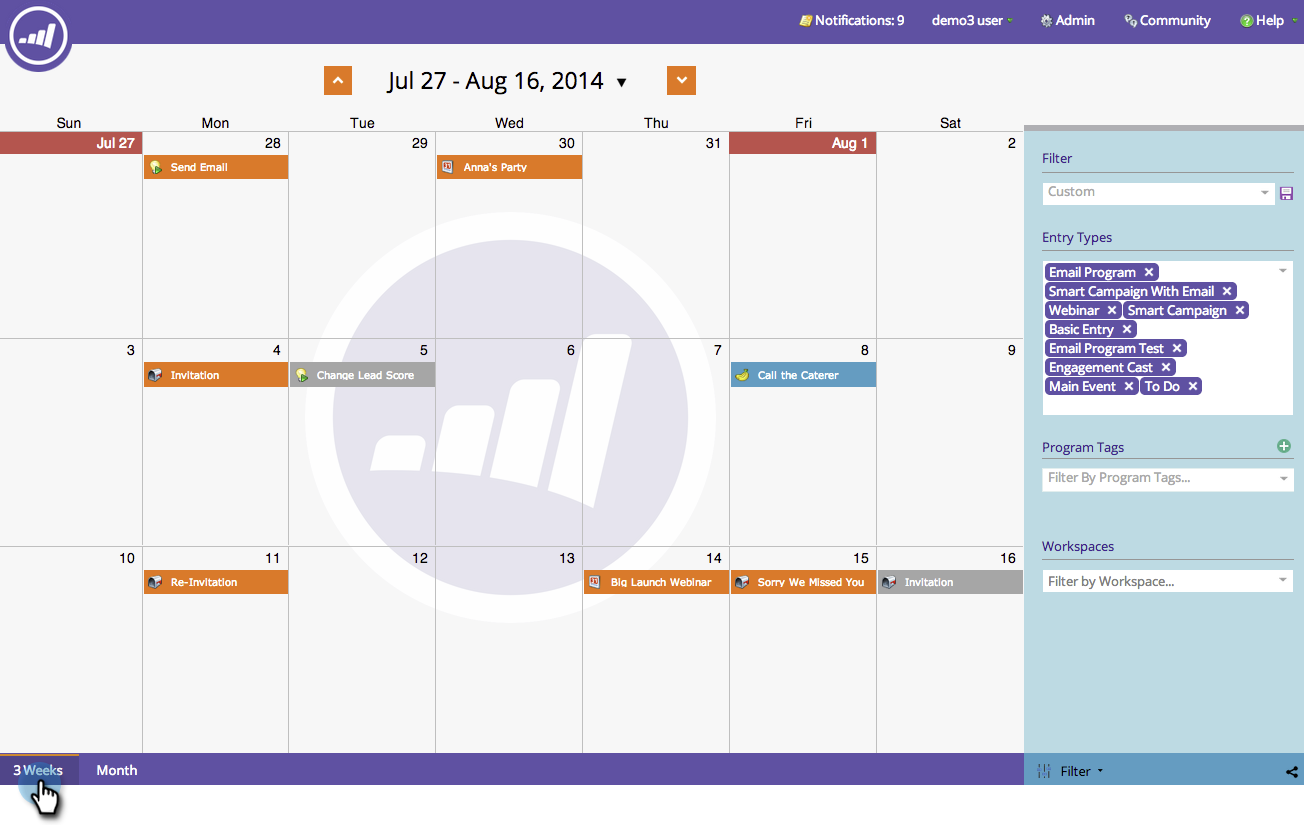 Navigating the Marketing Calendar Adobe Marketo Engage