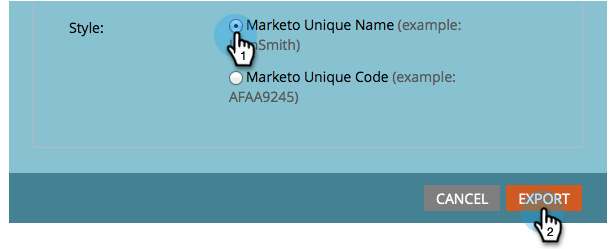 パーソナライズされたurlを含むリストの書き出し Adobe Marketo