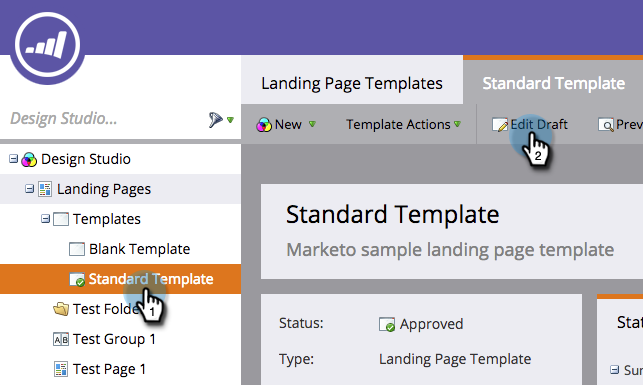 Edit a Marketo Landing Page Template Adobe Marketo Engage