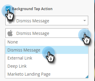 アプリ内メッセージの背景の設定  Adobe Marketo