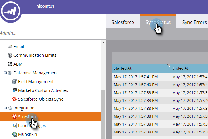 Salesforce同步状态 Adobe Marketo
