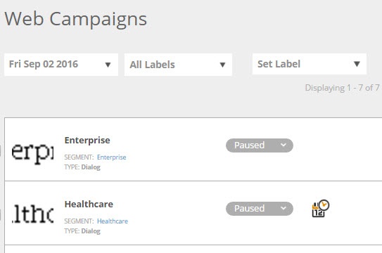 Webキャンペーンのフィルタ Adobe Marketo