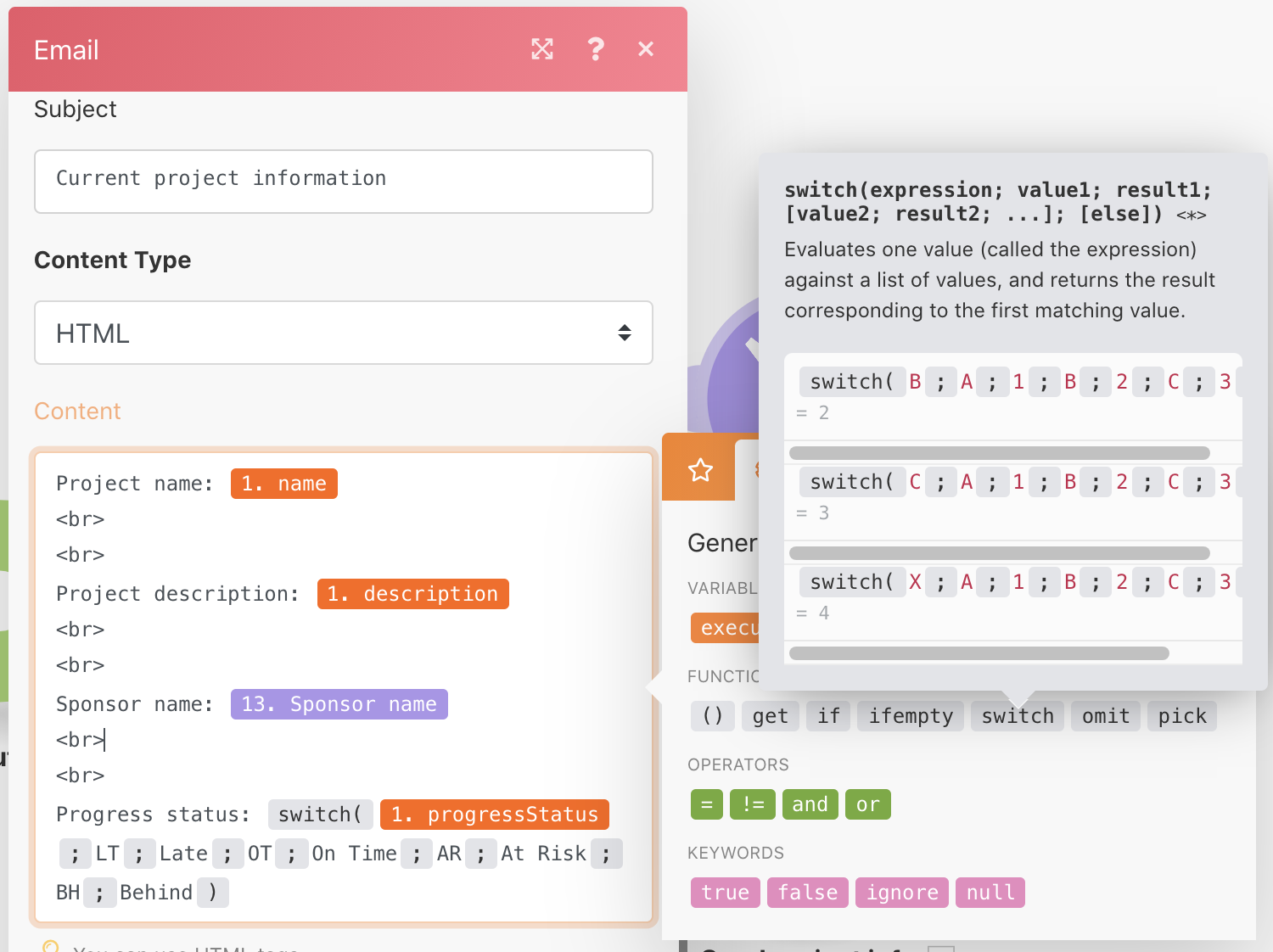 Switch function Adobe Workfront