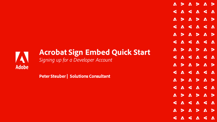 Signing up for a Developer Account