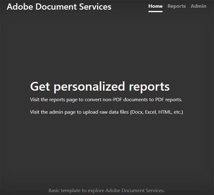Screenshot of how to get personalized reports