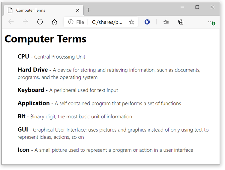 Image of Computer Terms