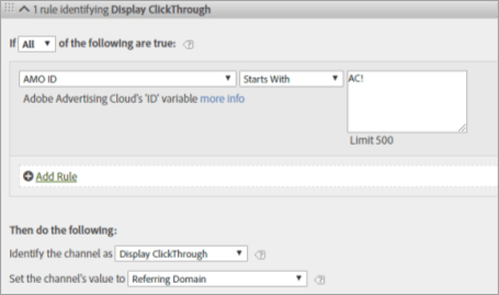 Example of a second Display ClickThrough rule