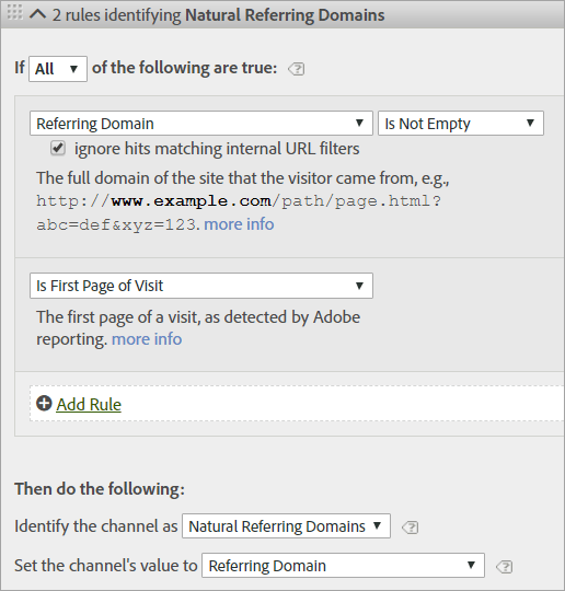 Example of a Natural Referring Domains rule