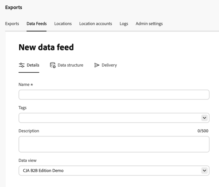 New data feed page