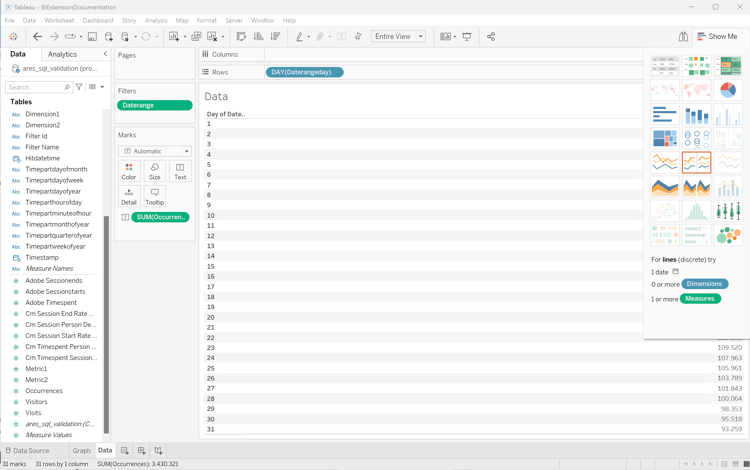 Tableau Desktop Data