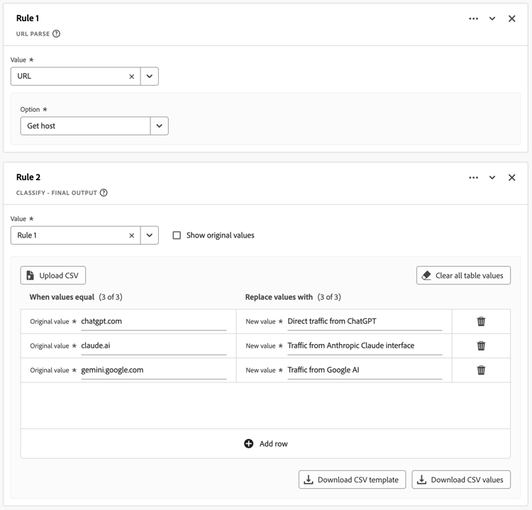 LLM/AI Referrer Classification