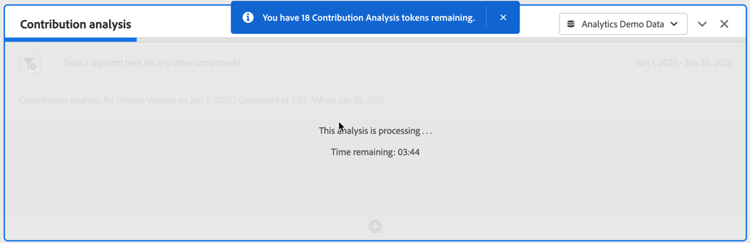 Contribution analysis executing