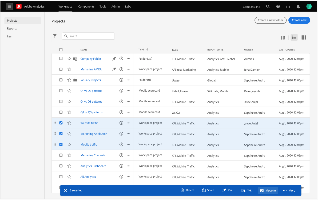 Add Folders In Workspace | Adobe Analytics