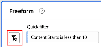 Segment filter