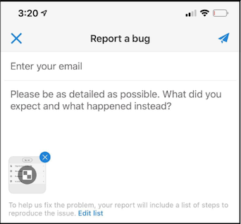 Report bug