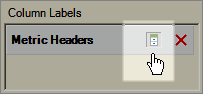 Screenshot showing the Hide/Show icon for metric headers.