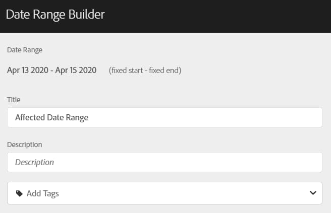 Date range builder