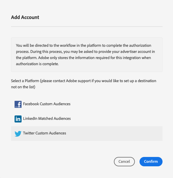 Add New DeviceBased Destinations Adobe Audience Manager