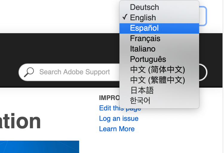 language select
