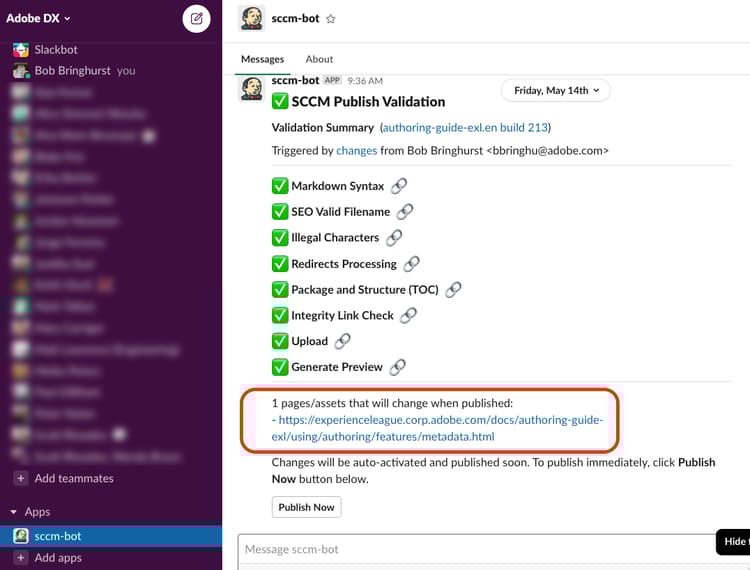 slack notification