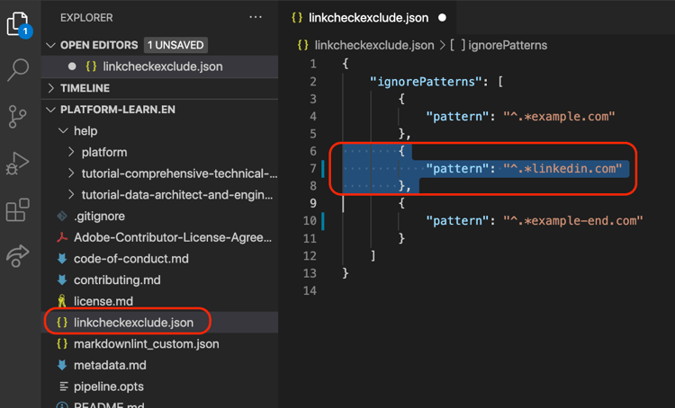 exclude url