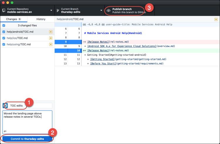 Github desktop steps