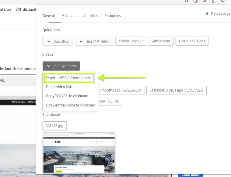 AdobeDocs Chrome Extension