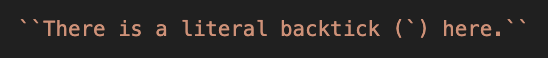 nested backtick