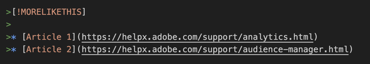 More like this syntax