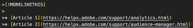 More Like This syntax