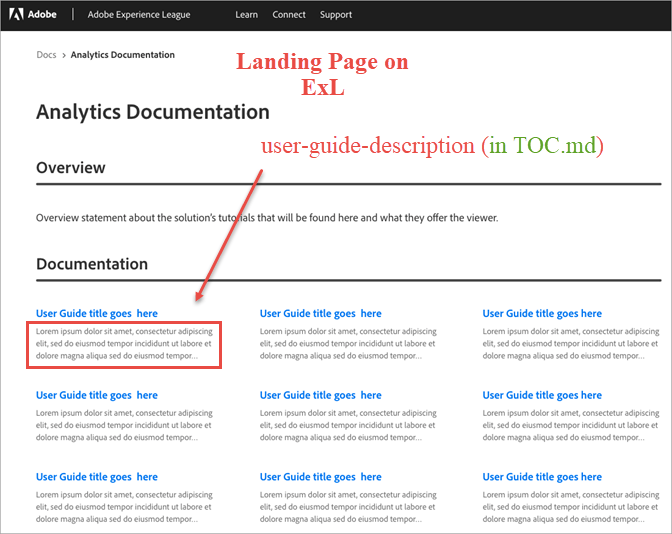landing page