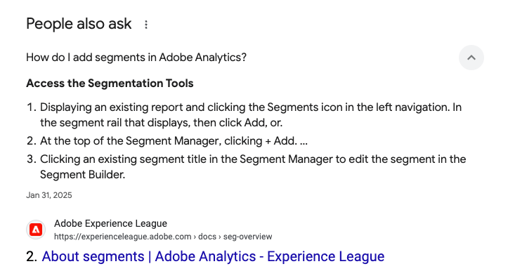 People also ask example