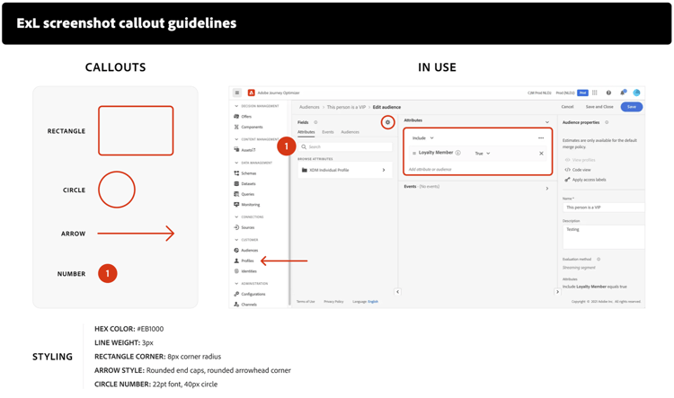 Screenshot callouts example
