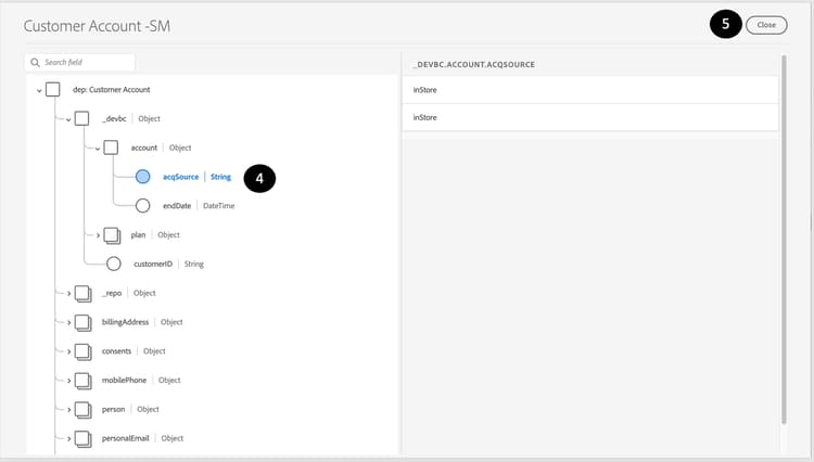 Verifying and validating ingested records using the schema hierarchy pane