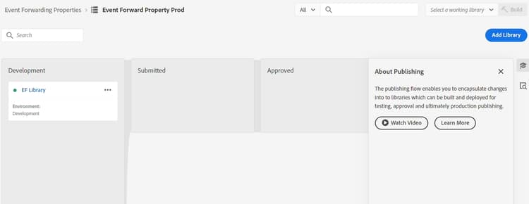 Publishing Flow showing the Development build status turned green and ready to use