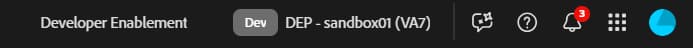 Browser window top right corner showing the sandbox number used in the rule name