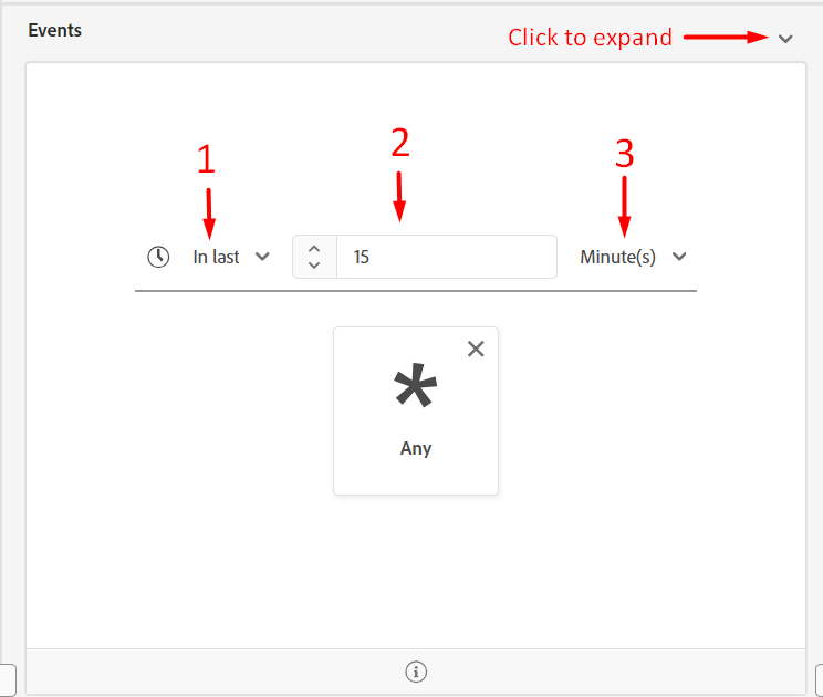 Event rule configured to trigger In Last 15 Minutes